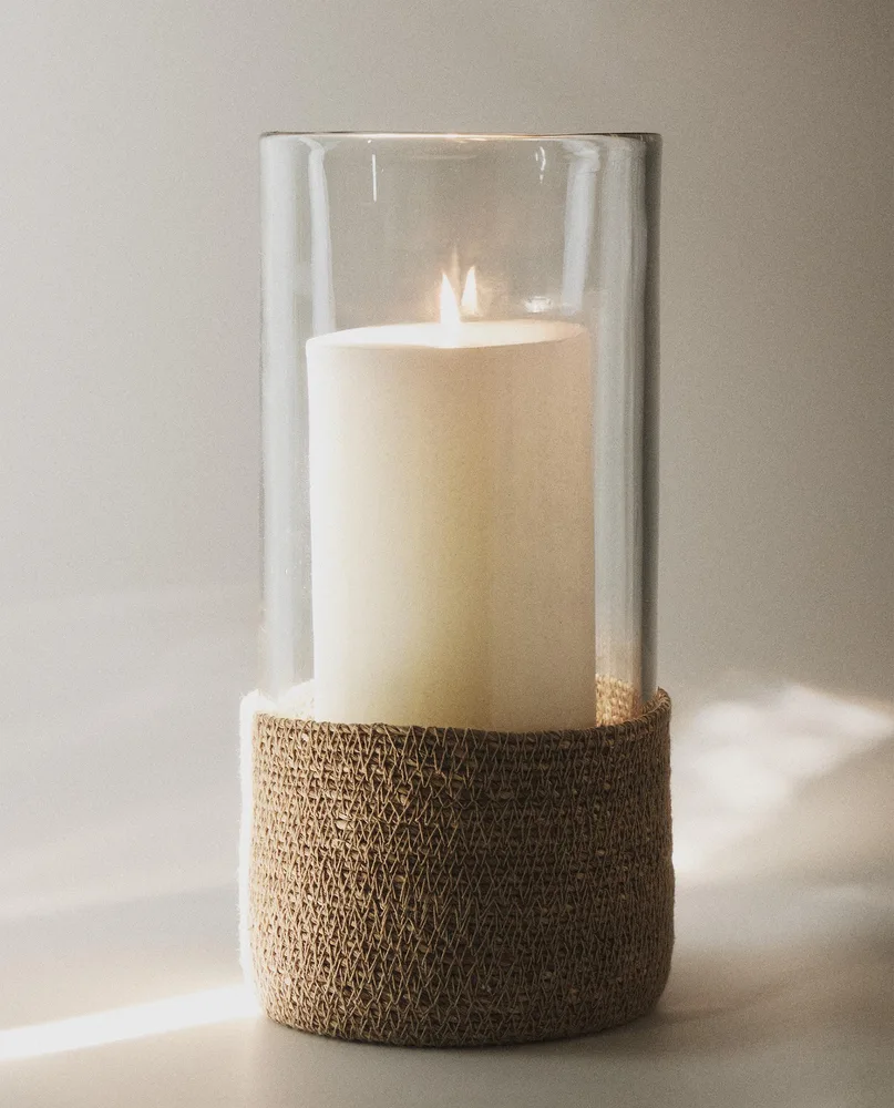 Zara Home Подсвечник из стекла, цвет прозрачный, 28 см