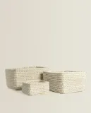 Zara Home Корзина изо льна, цвет разноцветный, 20 см — фото 7
