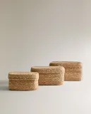 Zara Home Корзина из морской травы, цвет бежевый, 18 см · 6354/049 — фото 3