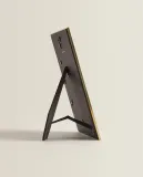 Zara Home Фоторамка из плетёной бумаги, цвет золотой, 21.4 см — фото 6