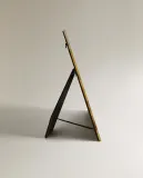 Zara Home Фоторамка из плетёной бумаги, цвет золотой, 21.4 см — фото 7