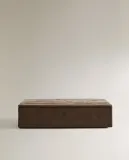 Zara Home Коробка для хранения из дерева, цвет коричневый, 25.5 см — фото 3