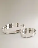 Zara Home Поднос из нержавеющей стали, цвет серебристый, 22 см — фото 2
