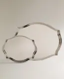 Zara Home Поднос из нержавеющей стали, цвет серебристый, 22 см — фото 7
