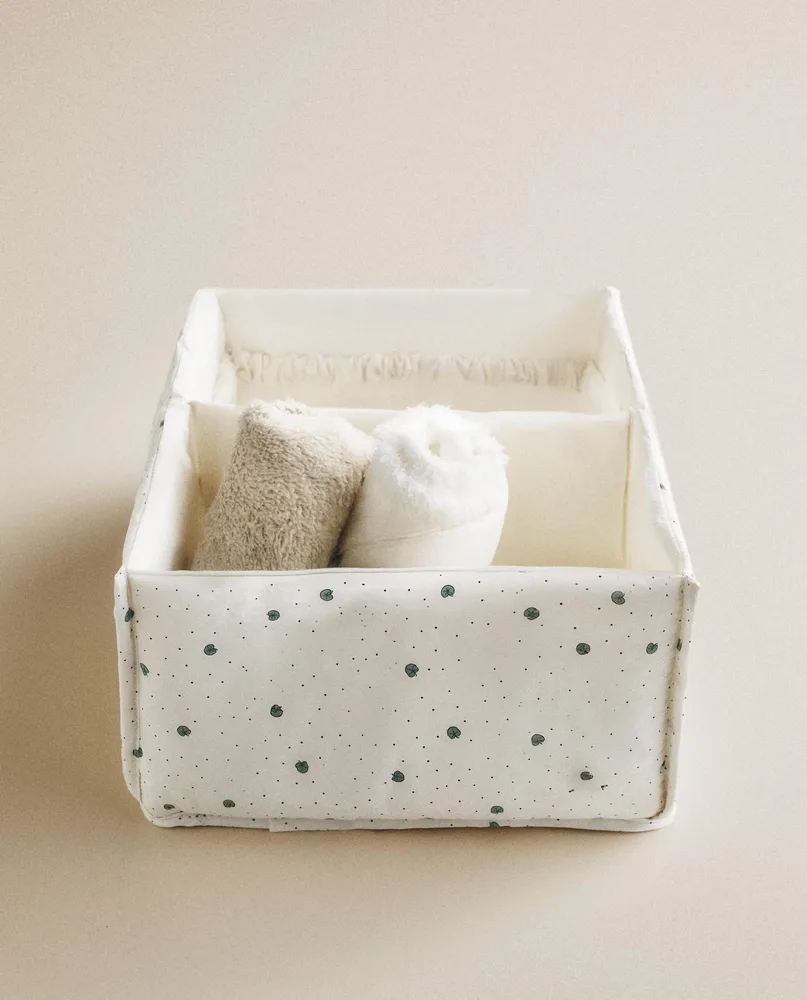 Zara Home Корзина из хлопка, цвет бежевый, 30 см