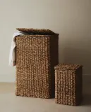 Zara Home Корзина из хлопка, цвет бежевый, 55 см — фото 1