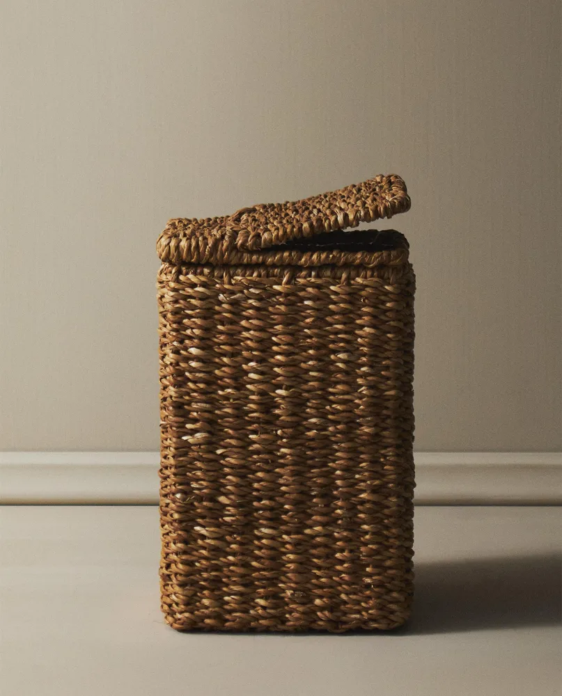 Zara Home Корзина из морской травы, цвет бежевый, 30 см · 3589/049