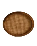 Zara Home Поднос из дерева, цвет коричневый, 45 см — фото 3