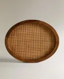 Zara Home Поднос из дерева, цвет коричневый, 45 см — фото 8