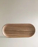 Zara Home Поднос из дерева, цвет бежевый, 23 см — фото 6