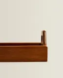 Zara Home Поднос из дерева, цвет бежевый, 39 см — фото 4
