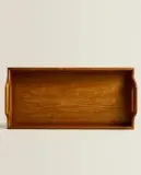 Zara Home Поднос из дерева, цвет бежевый, 39 см — фото 8