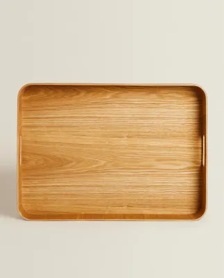 Zara Home Поднос из дерева, цвет бежевый, 55 см