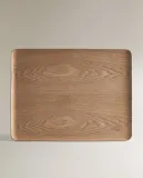 Zara Home Поднос из дерева, цвет бежевый, 46 см — фото 6