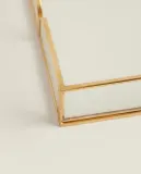 Zara Home Поднос из стекла, цвет золотой, 28 см — фото 2