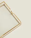 Zara Home Поднос из стекла, цвет золотой, 28 см — фото 3