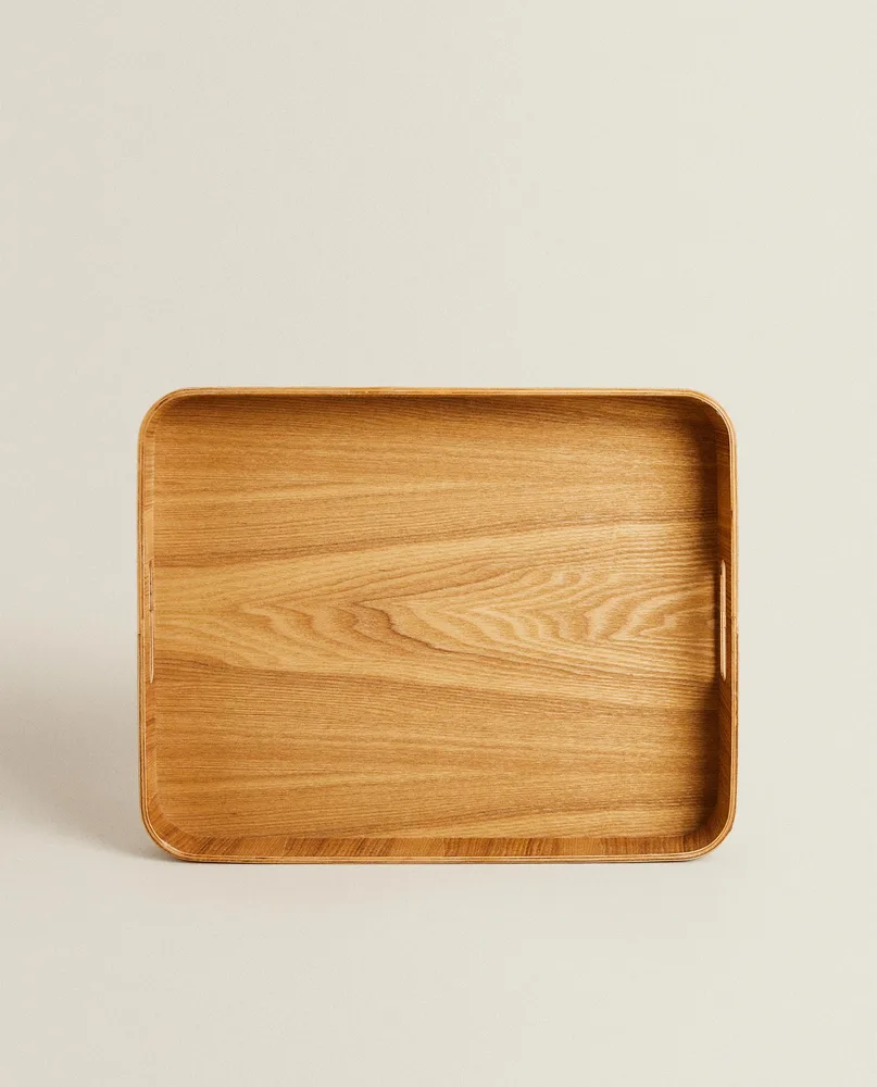 Zara Home Поднос из дерева, цвет бежевый, 45 см