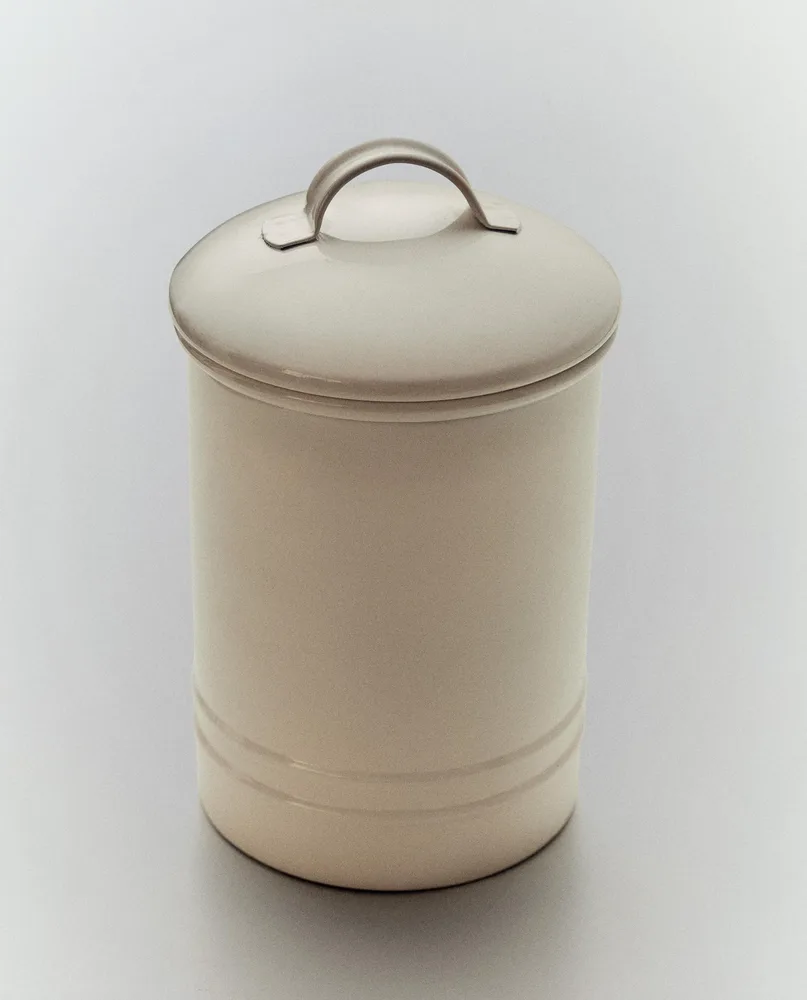 Zara Home Коробка для хранения из металла, цвет кремовый, 20 см
