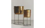 Zara Home Кашпо из металла, цвет золотой, 40 см — фото 4