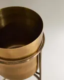 Zara Home Кашпо из металла, цвет золотой, 40 см — фото 7
