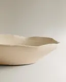 Zara Home Поднос из керамики, цвет кремовый, 31 см — фото 4