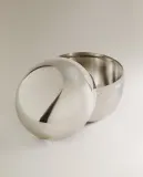 Zara Home Коробка для хранения из нержавеющей стали, цвет серебристый, 8 см — фото 7