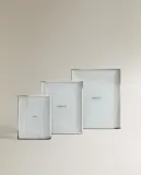 Zara Home Фоторамка из стекла, цвет серебристый, 26 см — фото 4
