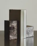 Zara Home Держатель для книг из мрамора, цвет коричневый, 9.1 см — фото 1