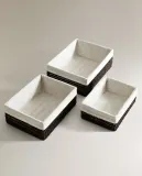 Zara Home Корзина из плетёной бумаги, цвет бежевый, 28 см — фото 7