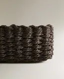 Zara Home Корзина из плетёной бумаги, цвет коричневый, 21 см — фото 3