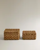 Zara Home Корзина из морской травы, цвет бежевый, 33 см — фото 2