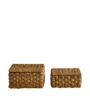 Zara Home Корзина из морской травы, цвет бежевый, 33 см — фото 5