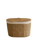 Zara Home Корзина из плетёной бумаги, цвет бежевый, 55 см — фото 3