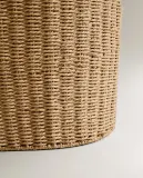 Zara Home Корзина из плетёной бумаги, цвет бежевый, 55 см — фото 5