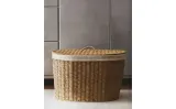 Zara Home Корзина из плетёной бумаги, цвет бежевый, 55 см — фото 6