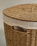 Zara Home Корзина из плетёной бумаги, цвет бежевый, 55 см — фото 7