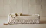 Zara Home Корзина из плетёной бумаги, цвет бежевый, 32 см — фото 1