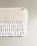 Zara Home Корзина из плетёной бумаги, цвет бежевый, 32 см — фото 4