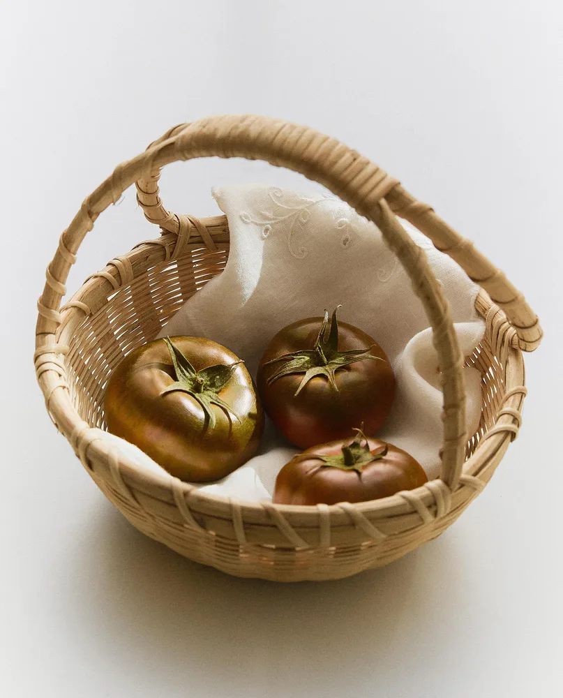 Zara Home Корзина из бамбука, цвет бежевый, 23 см