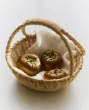 Zara Home Корзина из бамбука, цвет бежевый, 23 см — фото 1