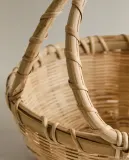 Zara Home Корзина из бамбука, цвет бежевый, 23 см — фото 3