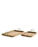 Zara Home Поднос из ротанга, цвет бежевый, 40 см — фото 7