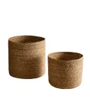 Zara Home Корзина из морской травы, цвет бежевый, 26 см — фото 5