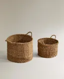 Zara Home Корзина из морской травы, цвет коричневый, 40 см · 2130/049 — фото 2