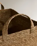 Zara Home Корзина из морской травы, цвет бежевый, 40 см — фото 3