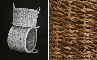 Zara Home Корзина из морской травы, цвет коричневый, 25 см