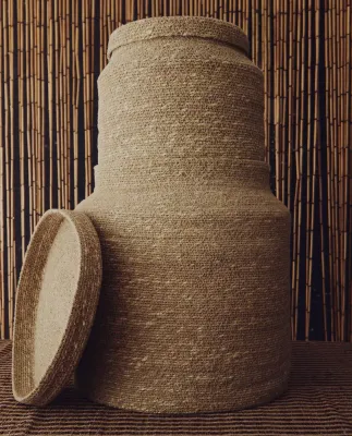 Zara Home Корзина из морской травы, цвет бежевый, 34 см