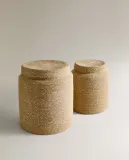 Zara Home Корзина из морской травы, цвет бежевый, 34 см — фото 2