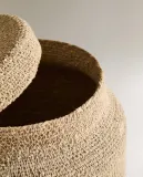 Zara Home Корзина из морской травы, цвет бежевый, 34 см — фото 7