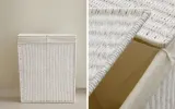 Zara Home Корзина из металла, цвет бежевый, 64 см — фото 5